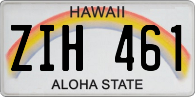 HI license plate ZIH461