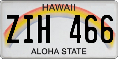 HI license plate ZIH466