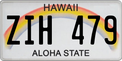 HI license plate ZIH479