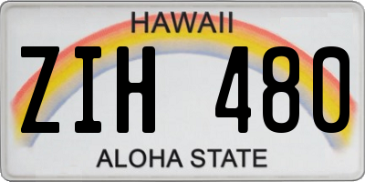 HI license plate ZIH480
