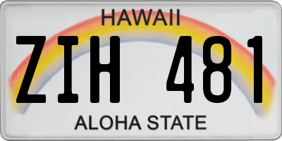 HI license plate ZIH481
