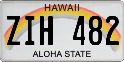 HI license plate ZIH482