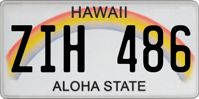 HI license plate ZIH486