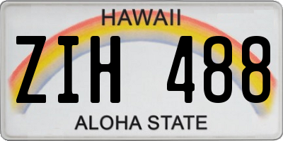 HI license plate ZIH488