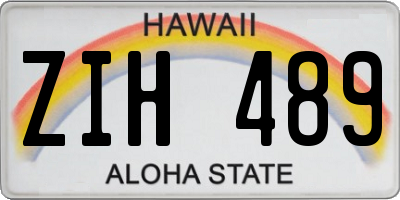 HI license plate ZIH489