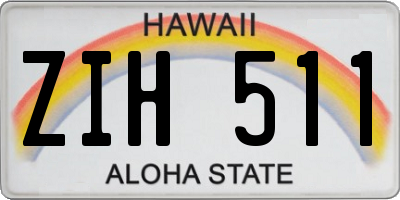 HI license plate ZIH511