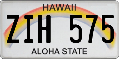 HI license plate ZIH575