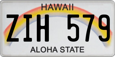 HI license plate ZIH579
