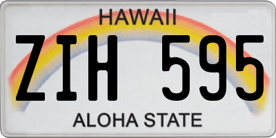 HI license plate ZIH595