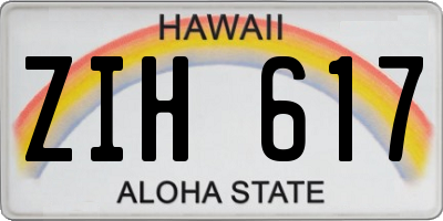 HI license plate ZIH617