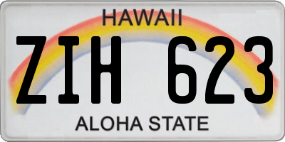 HI license plate ZIH623