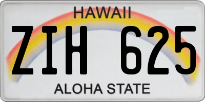 HI license plate ZIH625