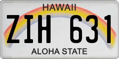 HI license plate ZIH631