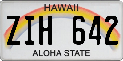 HI license plate ZIH642