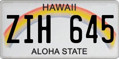 HI license plate ZIH645