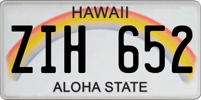 HI license plate ZIH652