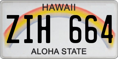 HI license plate ZIH664