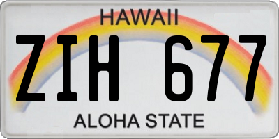HI license plate ZIH677