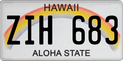HI license plate ZIH683