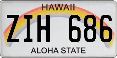 HI license plate ZIH686