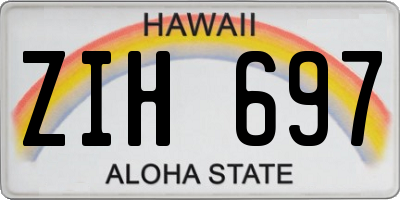 HI license plate ZIH697