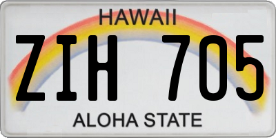 HI license plate ZIH705