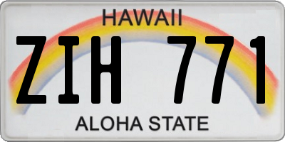 HI license plate ZIH771