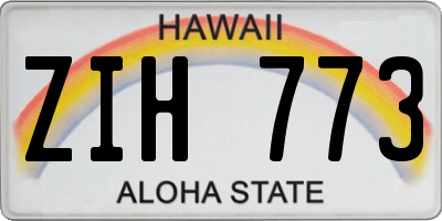 HI license plate ZIH773