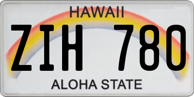 HI license plate ZIH780
