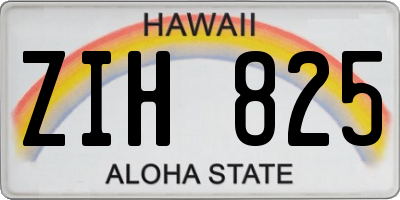 HI license plate ZIH825