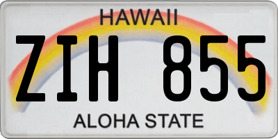 HI license plate ZIH855
