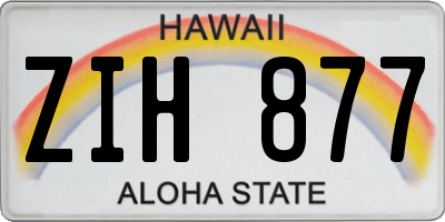 HI license plate ZIH877