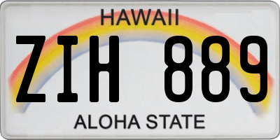 HI license plate ZIH889