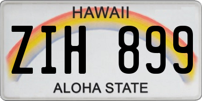 HI license plate ZIH899