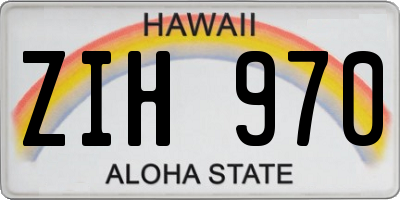HI license plate ZIH970