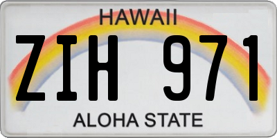 HI license plate ZIH971