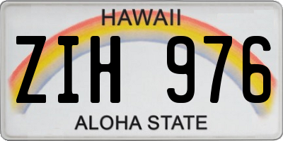 HI license plate ZIH976
