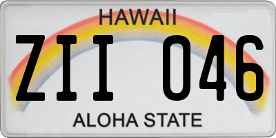 HI license plate ZII046