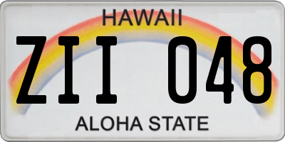 HI license plate ZII048