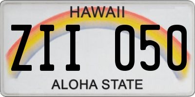 HI license plate ZII050