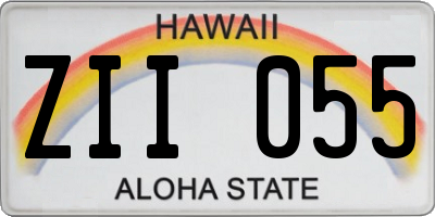 HI license plate ZII055