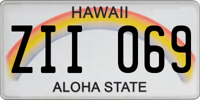 HI license plate ZII069