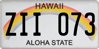 HI license plate ZII073