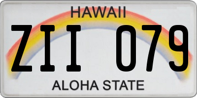 HI license plate ZII079