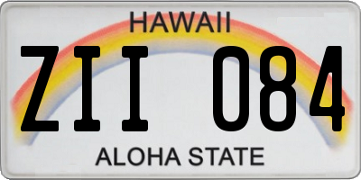 HI license plate ZII084