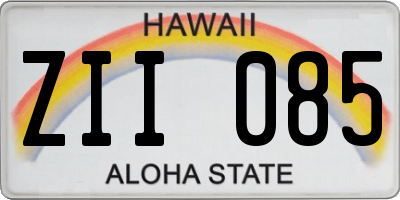 HI license plate ZII085