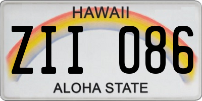 HI license plate ZII086
