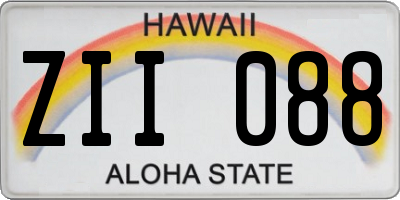 HI license plate ZII088