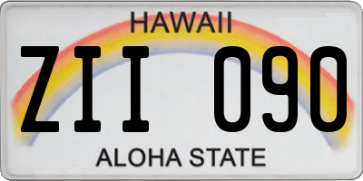 HI license plate ZII090