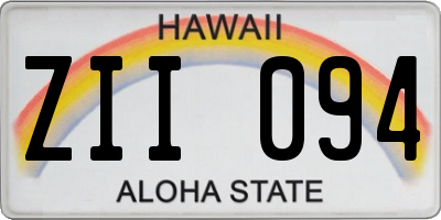 HI license plate ZII094